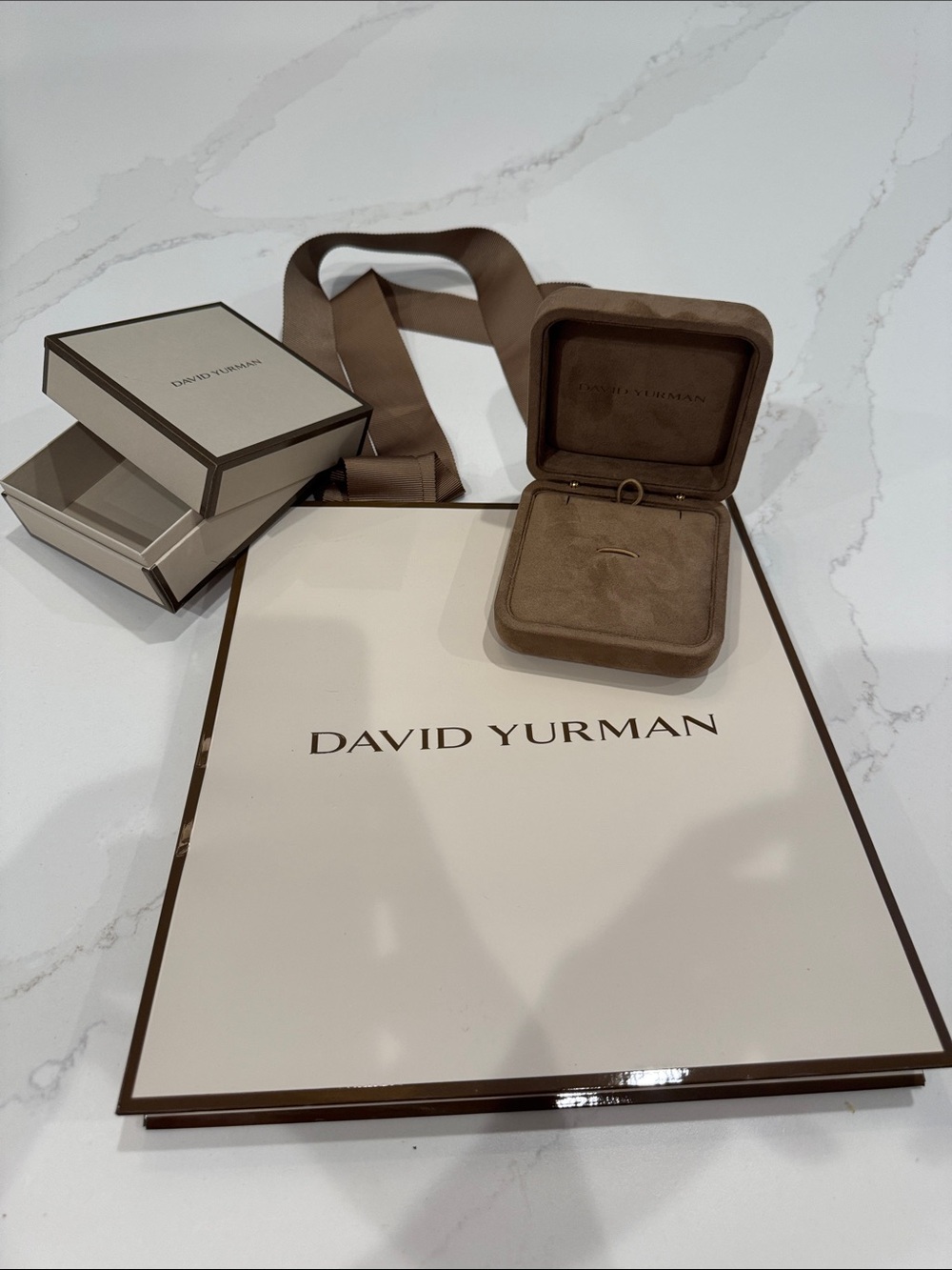 David Yurman bag, box and jewel box-empty
